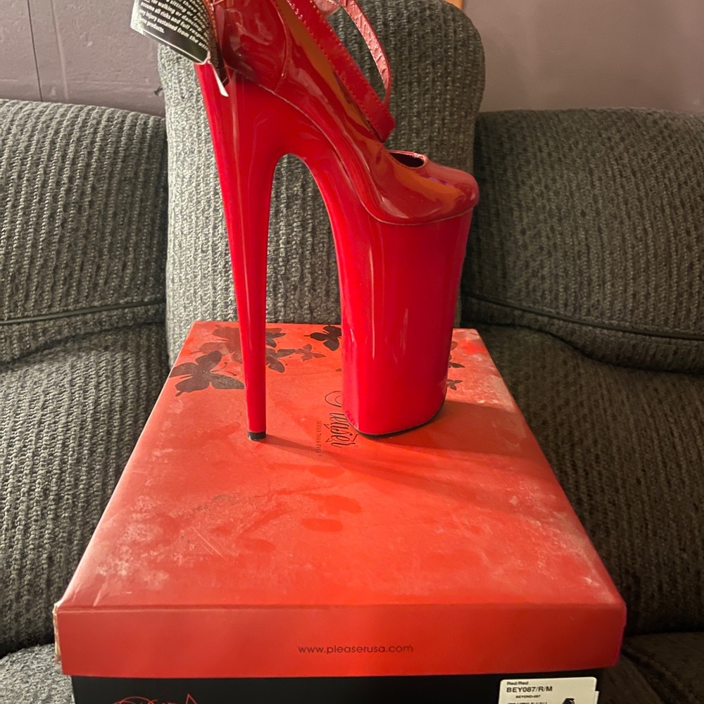 BNWT Pleaser 10” Red Platform Stiletto Heels